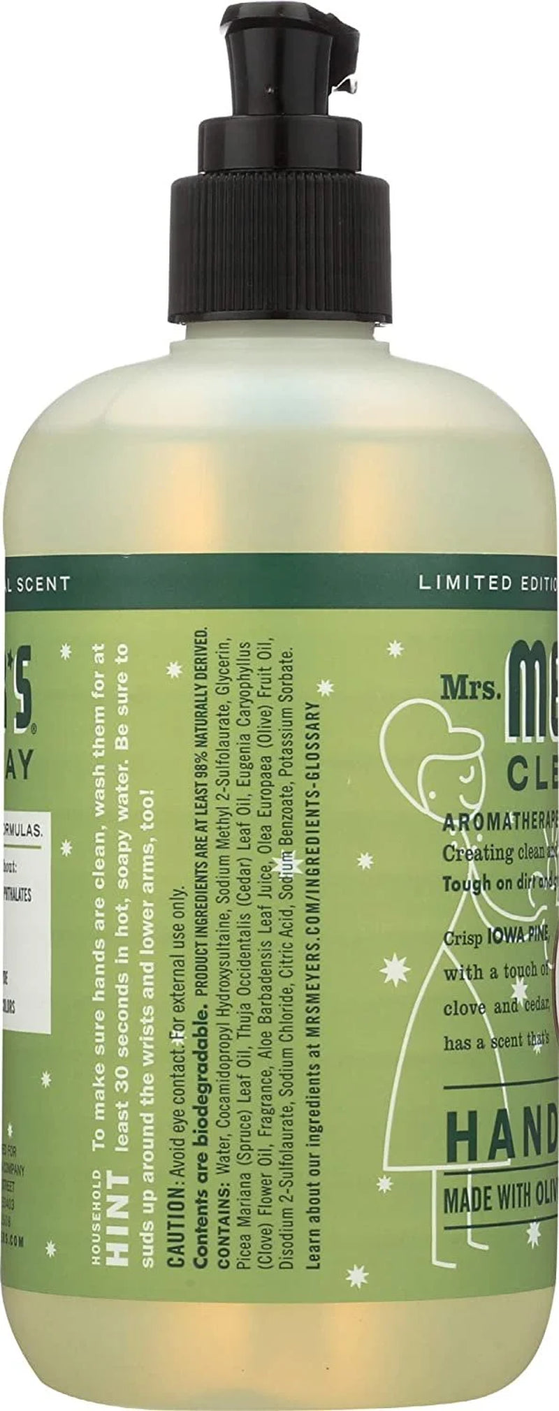 Clean Day Liquid Hand Soap, Cruelty Free and Biodegradable Hand Wash Made with Essential Oils, Iowa Pine Scent, 12.5 Oz Bottle